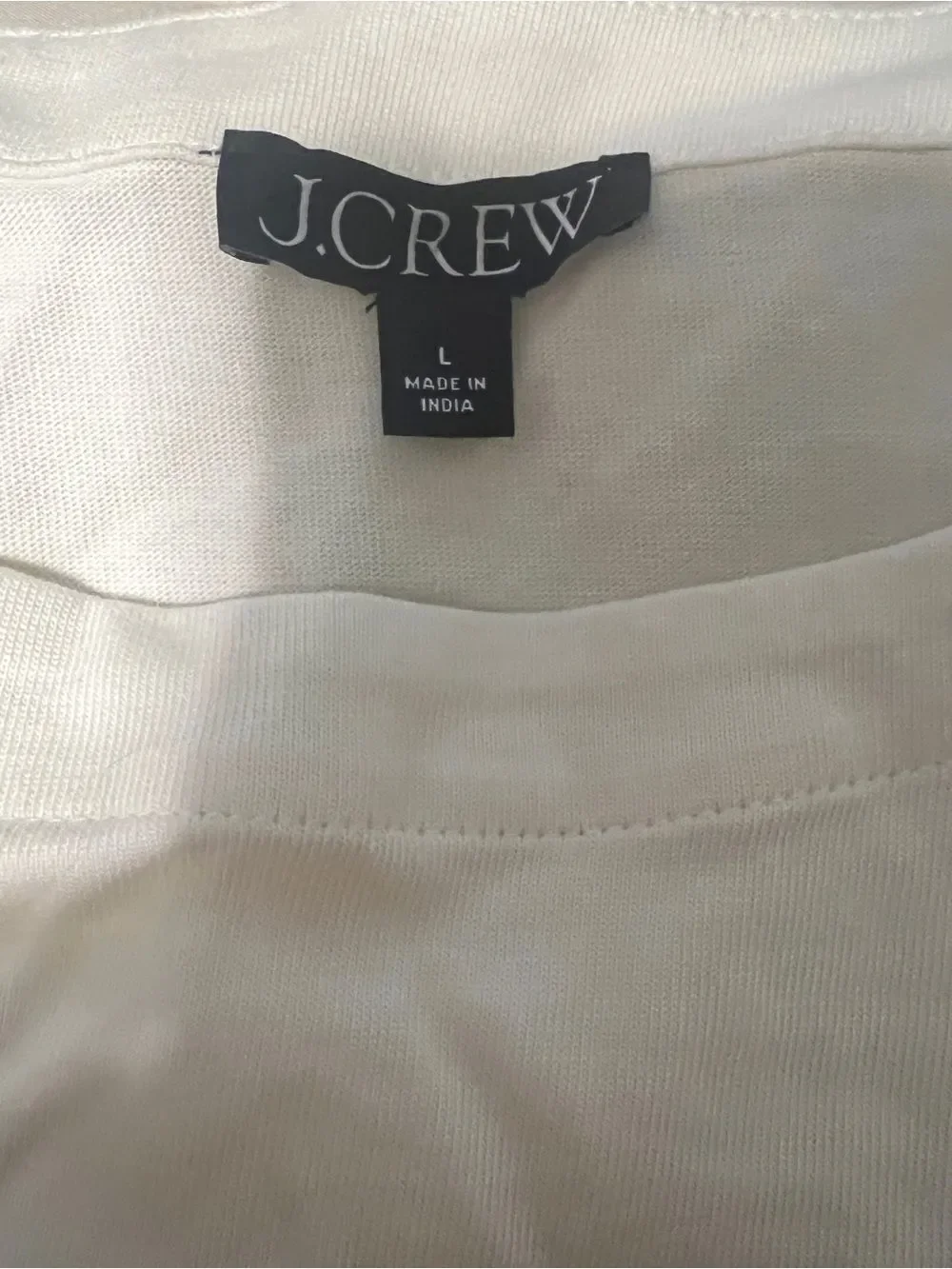 J. Crew Cream Crewneck Knit Top